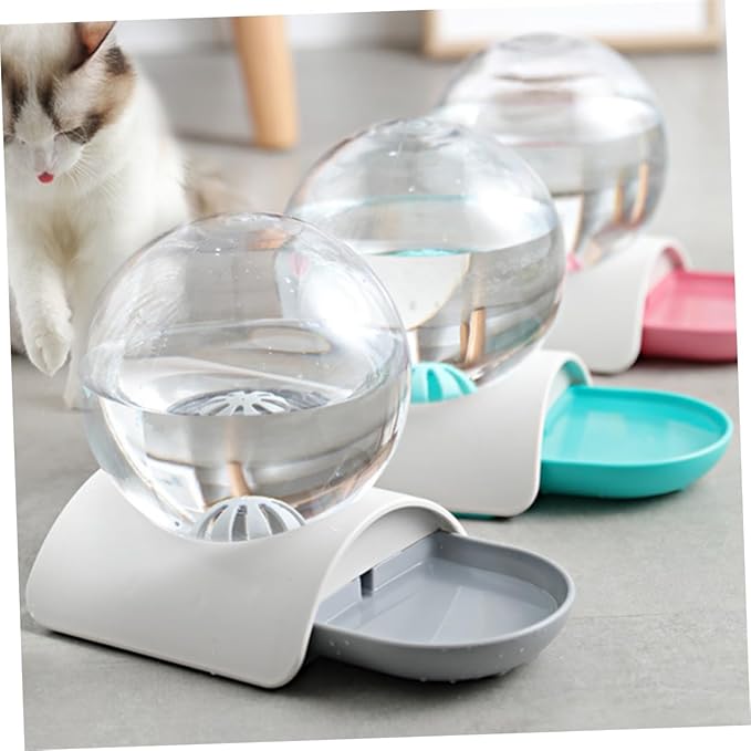 Happyyami Automatic Pet Water Dispenser Large Dog Water Bowl Sturdy Leakproof for Cats Dogs Grey