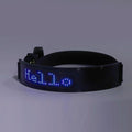 LED Dog Collar, Programmable DIY LED Collar Rechargeable for Dog Walking, Glowing Night Pet Necklace with DIY Screen & Adjustable Belts for Small Medium and Large Dogs (Blue Light)