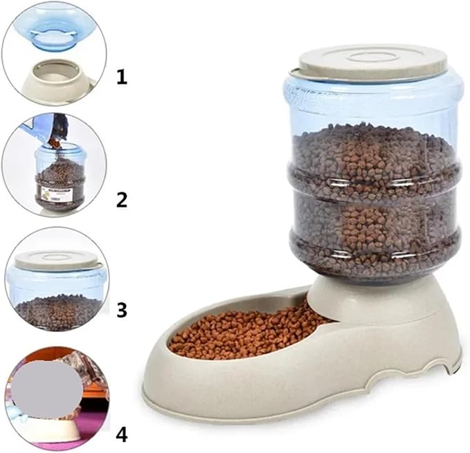 3.75L Large Automatic Feeder Drinker Dispenser Pet Bowl Dish(Feeder Blue)