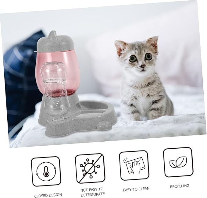 SUPVOX Automatic Cat Water Dispenser Pet Feeder Food Container Slip Break-Resistant Easy to Clean