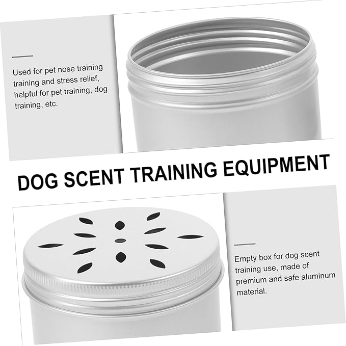 Dog Scent Training Kit 120ml Dog Scent Training Tins Aluminum Dog Scent Training Boxes Dog Nose Work Training Tools Pet Supplies