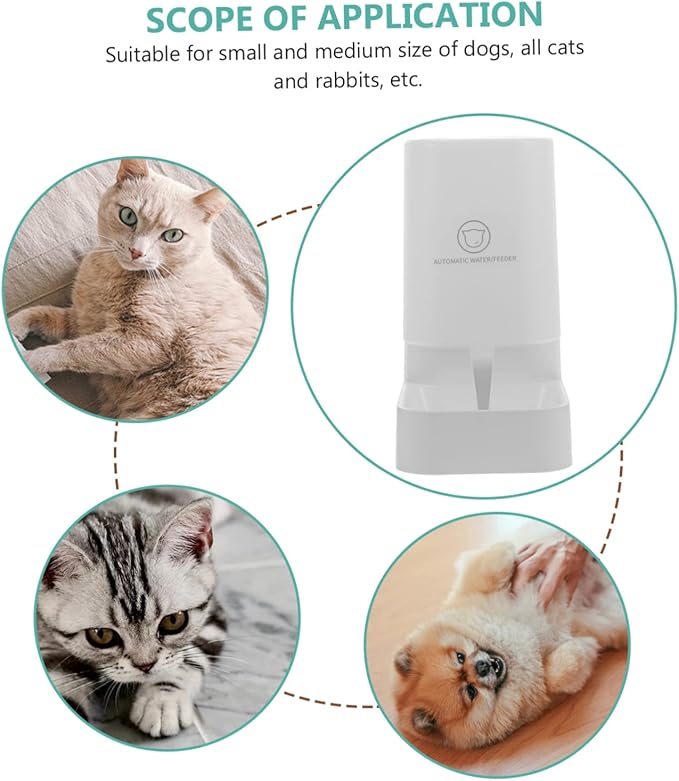 1pc Capacity Pet Water Dispenser for Cats and Dogs Automatic Water Bowl Continuous for Pets Convenient and Practical Drinking Feeder