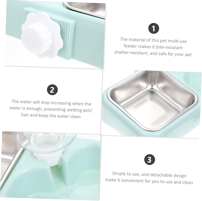VANZACK 1Set Automatic Pet Feeder Water Bowl Self Refilling Dog Water Dispenser with Material for Home Professional
