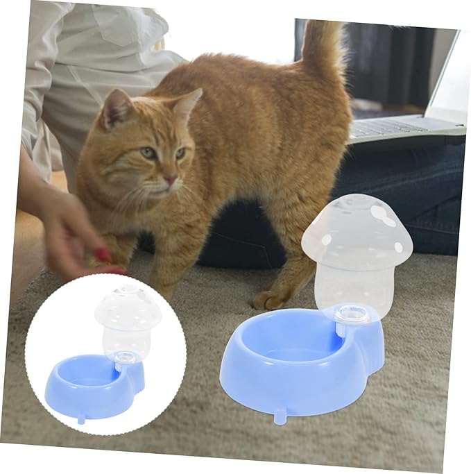 balacoo Automatic Pet Water Dispenser for Cats and Dogs Mushroom Shape Gravity Waterer Capacity Material Easy to Clean for Home Use