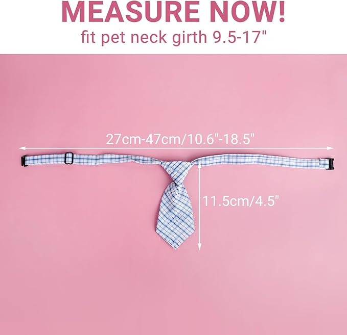 Segarty Small Neckties for Dogs, Dog Neck Bow Ties with Adjustable Collar, Pet Bowties for Small Dogs Cats Puppies Bowties Bulk Grooming Bows for Christmas Thanksgiving Wedding Festival Graduation