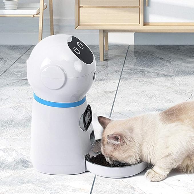 Automatic Cat Feeder, 118Oz/3.5L Pet Food Dispenser Feeder with Stainless Steel Food Bowl, Timer Programmable Dog Feeder,Portion Control & Voice Recording Up to 4 Meals A Day