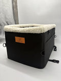 Dog Car Seat - Waterproof Dog Booster Car Seat with Storage Pockets,Detachable and Washable for Small Dogs,PawfectKare (Black/Gray, Regular)