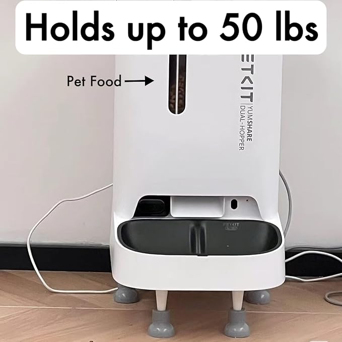 Pet Food Stand for Cats and Dogs Neck Health, Elevated Cat Feeding Station for 99% Automatic Pet Feeder & Water Dispenser