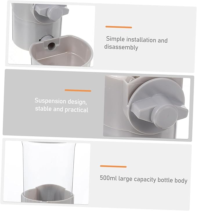 BESPORTBLE Automatic Drinking Fountain Small Pet Water Dispenser for Dogs Cats Pet Hanging Waterer Safe Abs Material Dog Cage Water Dispenser