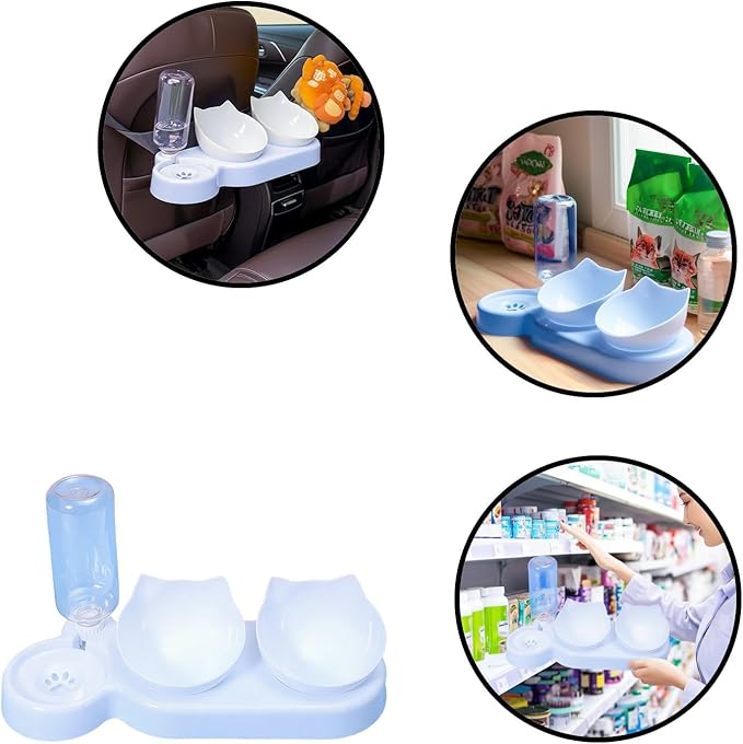 Automatic Pet Bowl for Dogs and Cats with Water Dispenser - 3-Day Feeding and Drinking Station for Home, Store, Boarding, and Travel