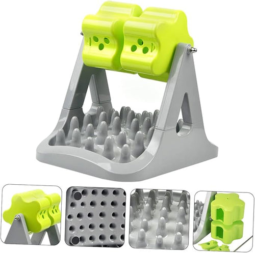 1piece Automatic Rotatable Dog Feeding Bowl Slow Feeder Design Pet Food Dispenser for Dogs Keeps Your Space Clean for Training and Reducing Choking Risk