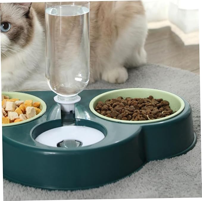Multi-Function Pet Food Feeder and Water Dispenser Automatic Cat Dog Bowl Dual Food and Water Capacity Design for Home and Pet Store Use