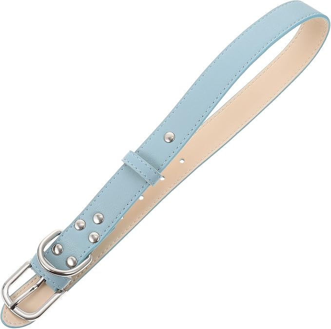 Adjustable Pu Dog Collar Neck Circle for Dogs Comfortable Microfiber Material Stylish Design for Daily Wear and Pet Fashion