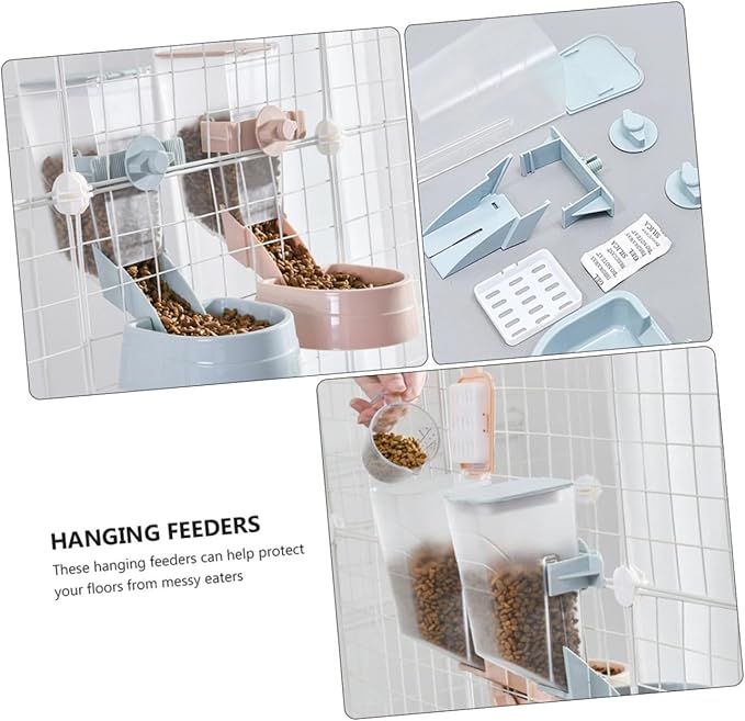 2l Automatic Dog Feeder Hanging Pet Cage Feeder Gravity Pet Bowl Suitable for Puppies and Small Dogs