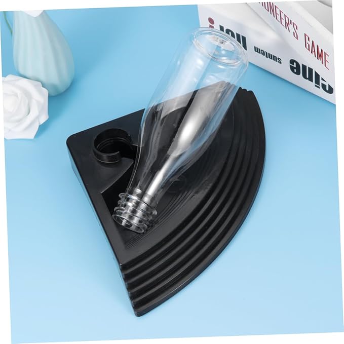 2pcs Triangle Automatic Drinking Fountain Water Feeder for Reptiles for Turtles Lizards and Crabs Self-Watering Design Black Saving Pet Hydration