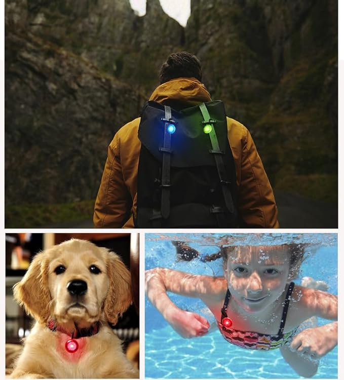 R1 Safety Warning Lights Hook Clip-On Backpack Clothing for Night Running Walking Hiking Camping Dog Walking Outdoor Sports Safety Warning Lights(Hook Safety Light 3pcs)