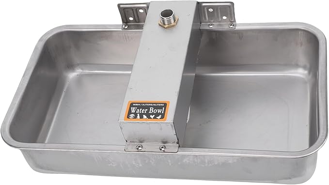 Pssopp Stainless Steel Auto Dog Waterer Dog Automatic Water Dispenser, Stainless Steel Thickened Auto Pet Water Bowl Dispenser Livestock Feeder for Cats Daily Necessities