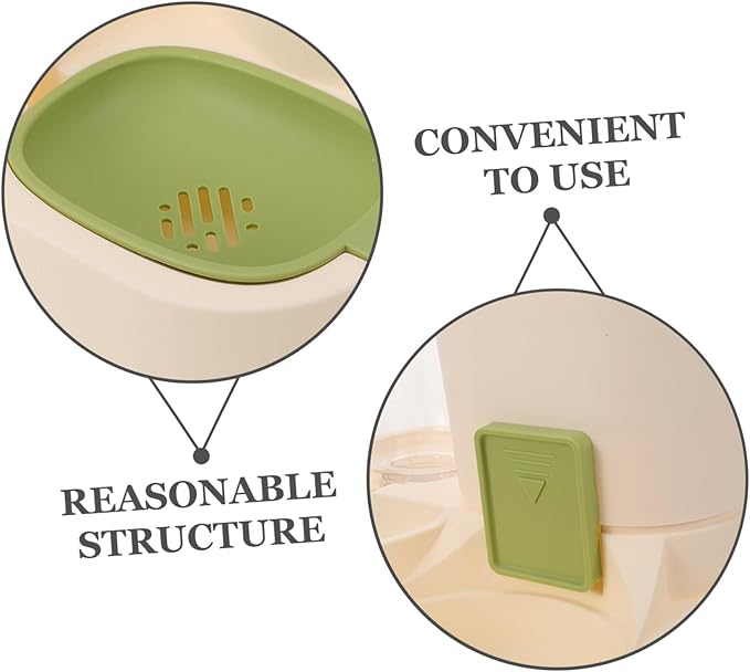 POPETPOP Automatic Pet Feeder Water Dispenser Dry Wet Separation Bowl for Cats Dogs Easy to Capacity for Home Pet Stores Practical Pet Feeding