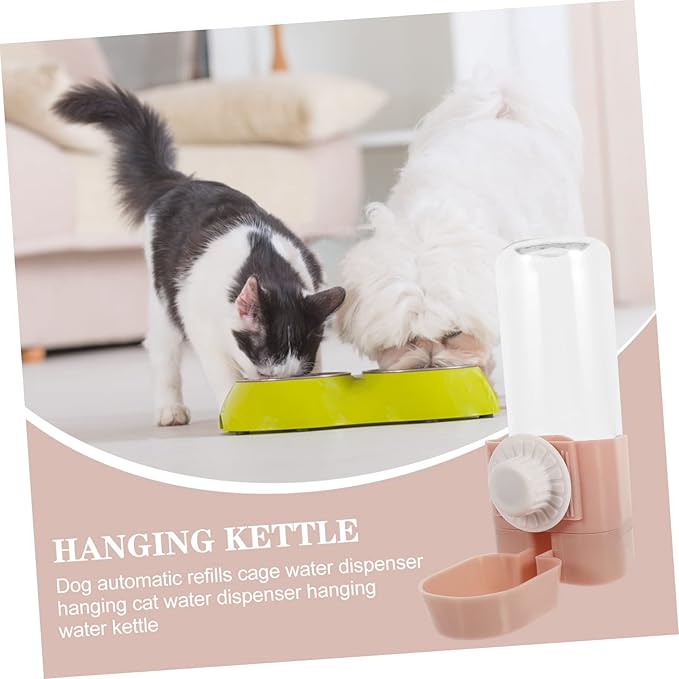 2pcs Automatic Dog Cat Water Dispenser Hanging Bottle Pet Supply Easy Cleaning for Puppies Cats