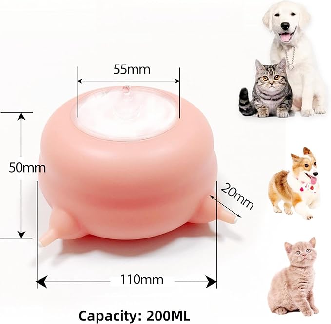 2023 New Milk Feeder for Kittens and Puppies, Puppy Feeders for Multiple Puppies, Food Grade Silicone Kitten Puppy Milk Nipple Feeder Pet Kitty Pacifier Bowl Feeder with 3/4 Nipples (4 Nipples 200ML)