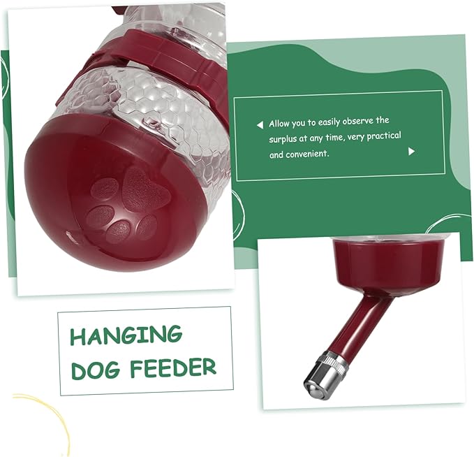 Yardwe Automatic Pet Water Dispenser Hanging Cat and Dog Water Bottle Feeder for Crate Use Prevents Overflow for Healthy Hydration and Convenient Pet Care