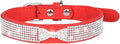 Cute Dog Collar with Bling Rhinestone, Fancy Crystal Diamond Glitter Pretty Jewel Soft Cat Collars for Small Medium Large Breed Dogs Girl Female Pet Puppy Kitten Terrier (XS, Red4)