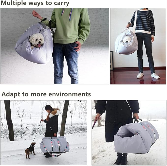 Waterproof Dog Car Seats for Small Medium Dogs, Puppy Booster Seat Pet Safety Car Seat, Travel Pet Booster Seat with Clip-On Safety Leash for Small Dogs or Cats-Grey