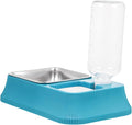 Sosoport Pet Bowl Water Dispenser Automatic Dog Water Feeder Non-Slip Mat Elevated Bowl for Cats Dogs