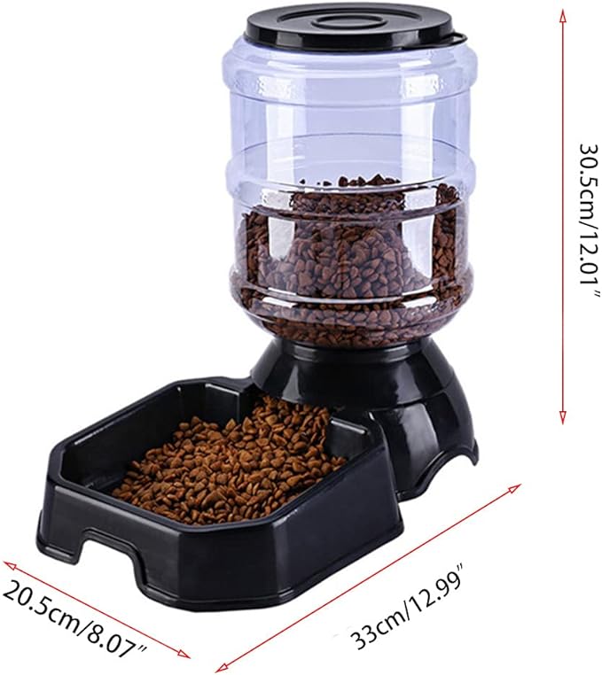 Automatic Waterer Food Feeder 3.8 L Water Dispenser 8 Lbs Auto Feeder Fed for Small Medium and Large Cats Dogs