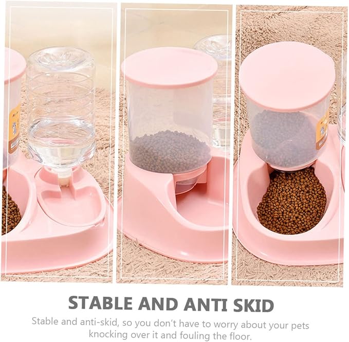 Automatic Pet Feeder Large Capacity Cat Dog Water Food Dispenser Easy Cleaning Portable for Home Travel