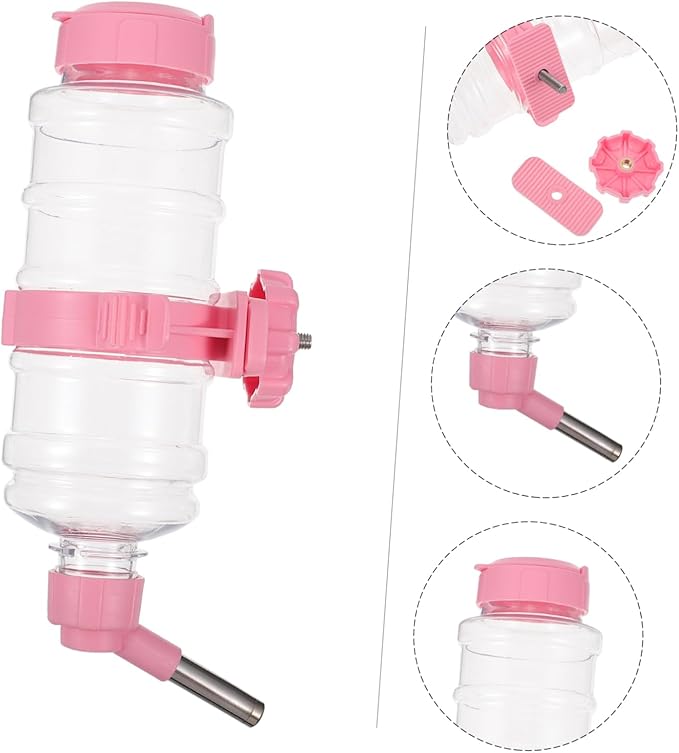 1Pc Hanging Pet Water Dispenser Automatic Feeder for Cats and Dogs Leak Design Easy to Install Water Bottle for Rabbits and Animals Smooth Surface
