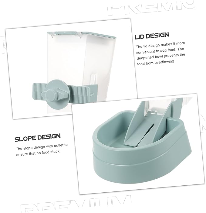 Totority Hanging Dog Feeder Automatic Pet Bowl for Puppies Easy to Clean and Install Deepened Design Prevents Spills for Cages and Crates