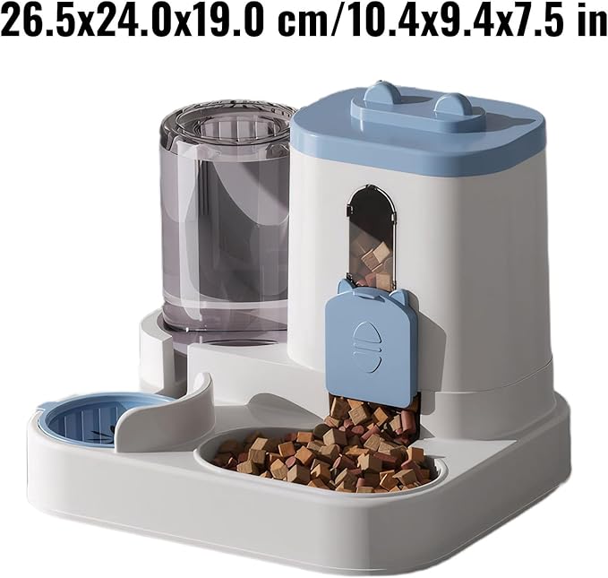 Automatic Pet Feeder with Water Dispenser - Self-Feeding Station for Cats and Dogs, Ideal for Home or Travel Use