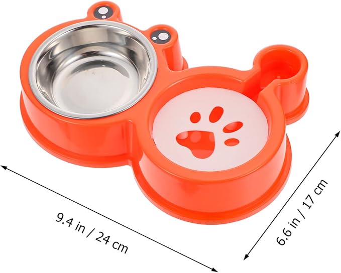 Automatic Dog and Cat Water Dispenser Bowl Set Tip PET Feeding Station Dual Bowls Sturdy Materials for Indoor Use
