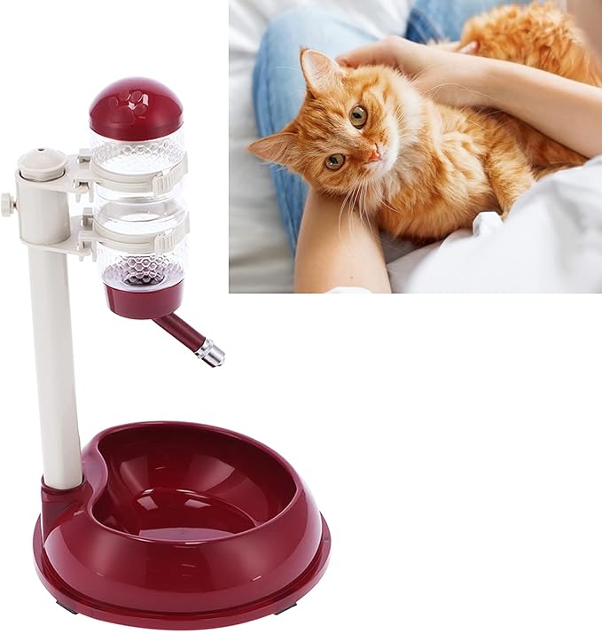 Pet Lifting Water Food Automatic Feeder Dog Water Dispenser Adjustable Height Pet Water Bowl Universal Automatic Water Feeding Set for Cats and Dogs Automatic Pet Water Dis