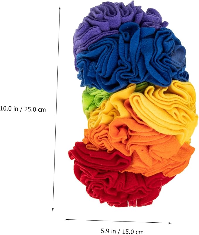 DECHOUS Dog Snuffle Mat Colorful Snuffle for Dogs Portable Foraging for Puppies Engaging Dog Food Hunting Activity Enhances Nose Work Skills Slows Down Eating