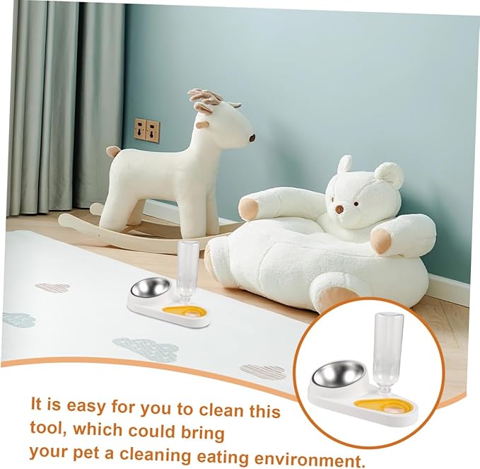 Dog and Cat Automatic Feeder Pet Food Bowl Water Dispenser Pet Feeder Safe and Material Non-Slip Base Easy to Use