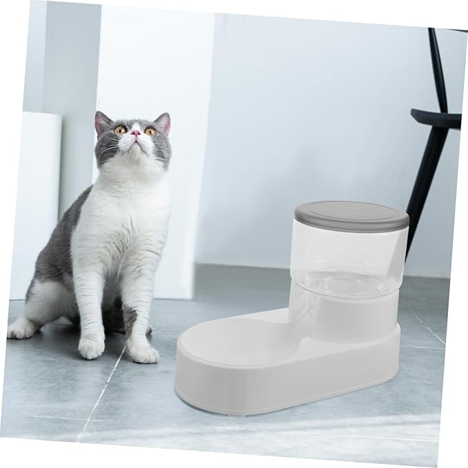 GANAZONO Automatic Pet Feeder Dispenser for Dogs and Cats Gravity Feeding Food Bowl with Texture for Easy Monitoring Durable Design with Capacity for Convenient Use