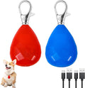 CHUKCHI 2Pack LED Rechargeable Dog Collar Lights, Light up Dog Collar, 3 Modes Dog Lights for Night Walking Waterproof Dog Light Safety for Running, Camping, Climbing, Bike
