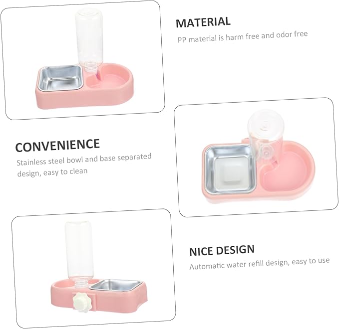 1set Hanging Automatic Pet Feeder and Water Dispenser Detachable Dog and Cat Feeding Station Convenient Wall-Mounted Bowls for Easy Installation and Cleaning Suitable for Dogs Cats