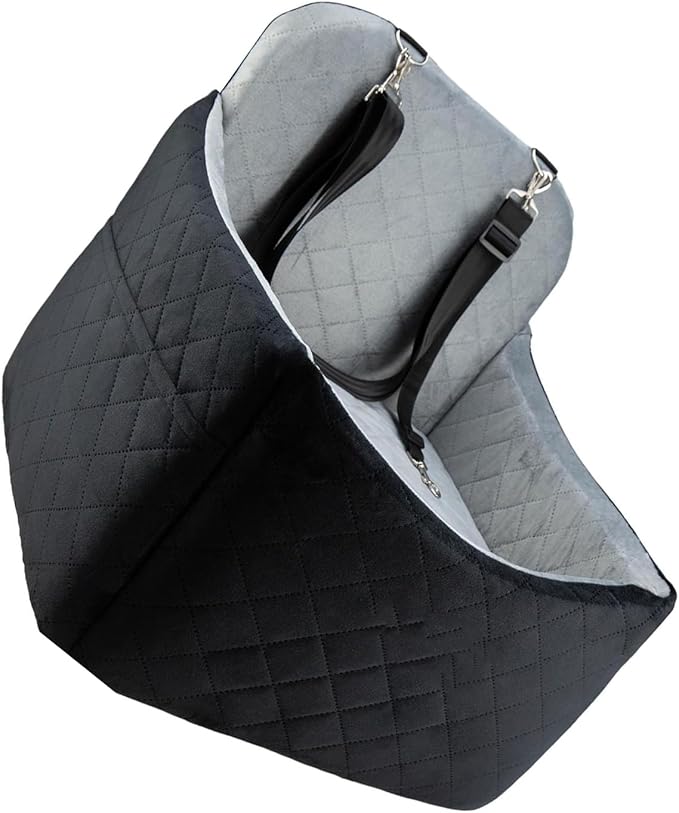 Nonslip Pet Ensuring Secure Transport with Regulable Belt and Base for Small Media Dog in Vehicle Dog Car Seat