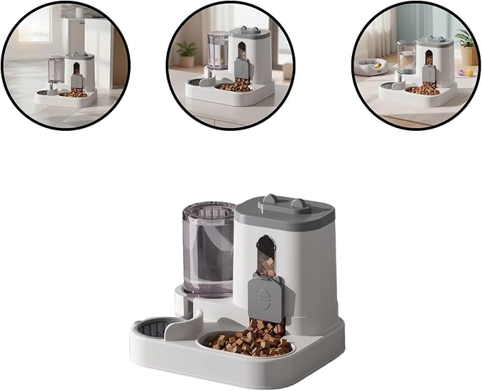 Automatic Pet Feeder with Water Dispenser - Self-Feeding Station for Cats and Dogs, Ideal for Home or Travel Use