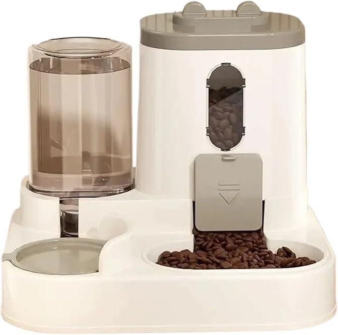 Automatic Feeder & Waterer Easy to Built-in Food Bowl(Blue)