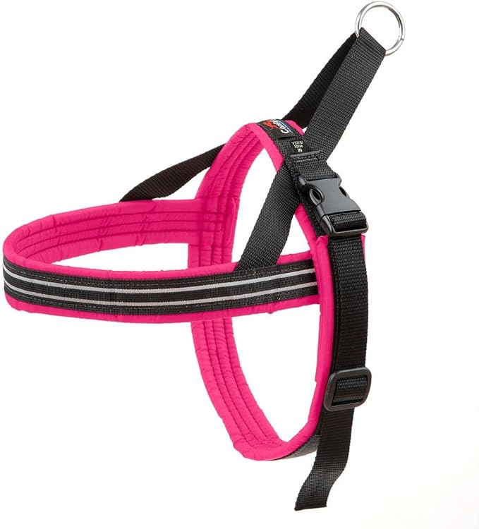 ComfortFlex Sport Dog Harness – No-Choke, Fully Padded, Non-Chafing Harness with Control Handle – Reflective, Lightweight, Adjustable for Active Dogs – Medium, Hot Pink