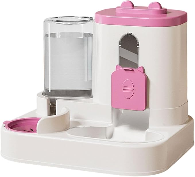 Automatic Pet Feeder and Waterer, 2-in-1 Food and Water Dispenser with 1500ML Food & 700ML Water Capacity for Cats and Small Medium Dogs-