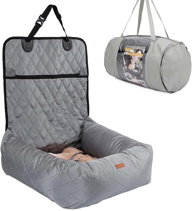 Dog Car Seat for Medium Large Dog Booster Seat for Dogs, Multi-Functional Pet Car Seat with Thick Cushion (Gray, Large-60 * 50 * 58cm)