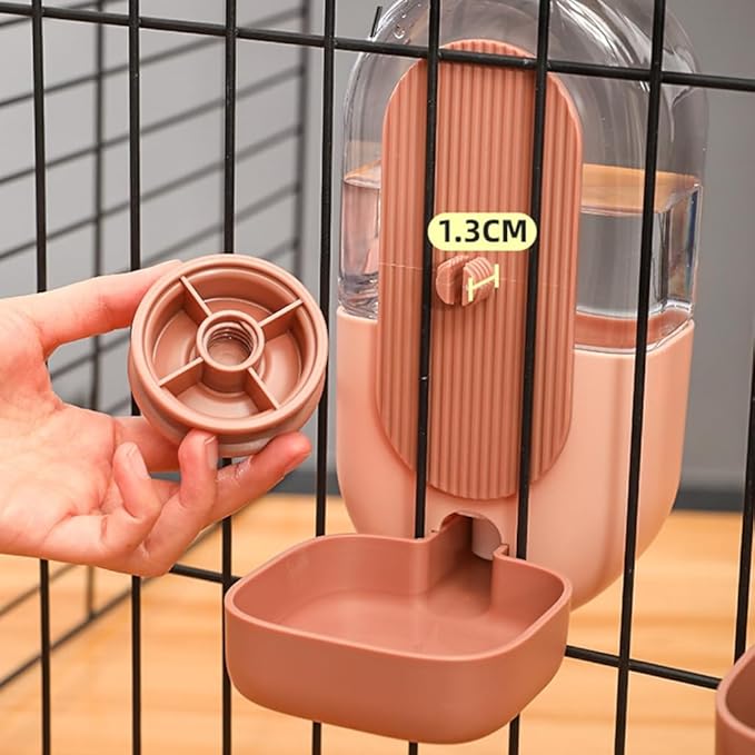 Automatic Waterer 29oz Food Feeder 27oz Water Dispenser Auto Feeders Feeding for Small & Large Cats Dogs