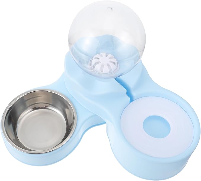 1pc Rotatable Cat Water Fountain Automatic Dispenser Food Bowl for Cats Easy to Lightweight Design for Indoor Use