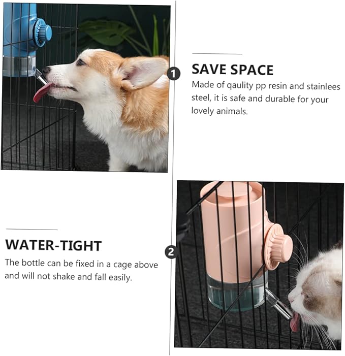 MERRYHAPY Sturdy Puppy Water Dispenser Automatic Feeder Leak Hanging Bottle for Pet Supplies Random Color