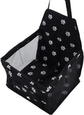 Pet Car Seat, Waterproof Breathable Slip Proof Safety Leash Design Dog Car Basket for Puppy Cat (Black)